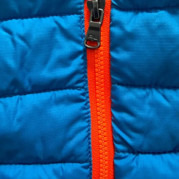 Polo by Ralph Lauren Toddler Puffer Vest in Blue with Orange Accents 2T